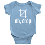 Graphic Designer Baby Shirt - Funny Baby One-piece - Oh, Crop - Baby Graphic Designer - Many Sizes And Colors Available - Baby Gift Idea