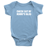 Blogging Baby Bodysuit - Blogger Baby One-piece - Blogger Baby Gift - Check Out My Mommy's Blog - Baby Shower or First Birthday