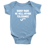 Machinist Baby One-piece - Cute Machinist Baby Shirt - Machine Operator Baby - Well Within Tolerance - Many Sizes And Colors - All Cotton