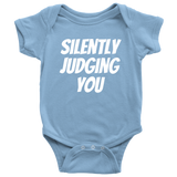 Funny Baby One-piece - Cute Baby Shirt - Infant Bodysuit - Silently Judging You - Funny and Cute Baby Gift - Many Sizes And Colors
