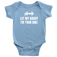 Bicycle Mechanic Baby Bodysuit - Bike Mechanic Baby Shirt - Baby One-piece - Let My Daddy Fix Your Bike - Baby Shower Gift Idea