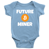 Funny Baby One-piece - Bitcoin Baby Shirt - Future Miner - Crypto Currencies - Many Sizes And Colors - All Cotton - Bitcoin Mining