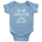 Cute French Baby One-piece - French Teacher Baby Gift - French Language Baby Bodysuit - Je Ne Sais Pas - Many Sizes And Colors Available
