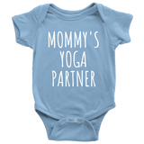 Cute Yoga Baby One-piece - Yoga Baby Bodysuit - Yogi, Yogini Baby Shirt - Mommy's Yoga Partner - Many Sizes And Colors