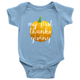 Cute Thanksgiving Baby Bodysuit - Thanksgiving Baby One-piece - My First Thanksgiving - Many Sizes And Colors