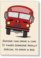 Bus Driver Greeting Card - Bus Driver Card - Birthday Card For Bus Driver - School Bus Driver Gift - Greeting Card