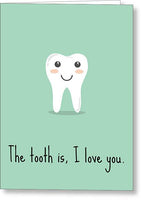 Cute Romantic Greeting Card - Valentine's Day Card For Dentist - Dentist Gifts - I Love You - Greeting Card