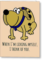Dog Lover Greeting Card - Veterinarian Valentine - Anniversary or Birthday Romantic Card - Lick - Greeting Card