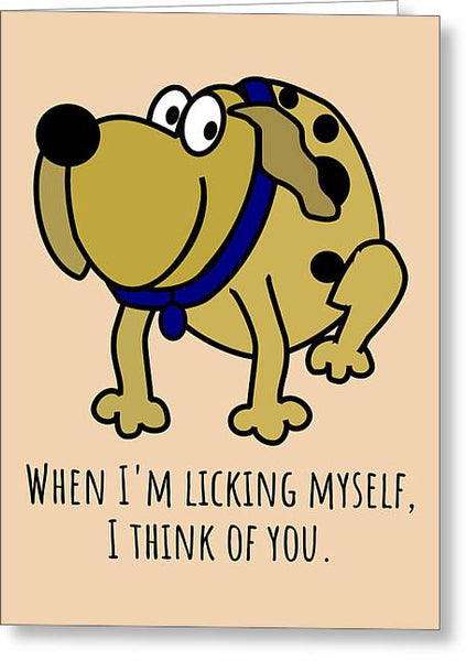 Dog Lover Greeting Card - Veterinarian Valentine - Anniversary or Birthday Romantic Card - Lick - Greeting Card