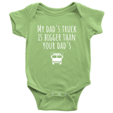 Cute Baby One-Piece - Firefighter Baby Shirt - My Dad's Truck - Firetruck One-Piece - Baby Shower Gift Idea - Many Sizes And Colors