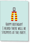 Electrician Birthday Card - Funny Electrician Card - Electrical Birthday - Strippers At The Party - Greeting Card