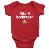 Cute Baby Bee One-Piece- Beekeeping Baby Shirt - Future Beekeeper - Baby Shower or First Birthday Present - Many Sizes And Colors Available