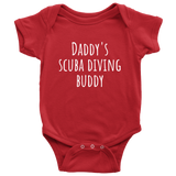 Cute Diving Baby One-piece - Scuba Diving Baby Shirt - Scuba Baby Bodysuit - Daddy's Scuba Diving Buddy - Many Sizes And Colors - Baby Gift
