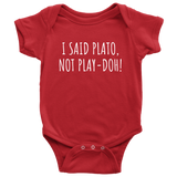 Funny Philosophy Baby Shirt - Philosopher Baby One-piece - I Said Plato - Many Sizes And Colors Available - Baby Shower Gift