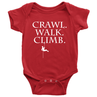 Rock Climber Baby Shirt - Rock Climbing Baby One-piece - Climber Baby Bodysuit - Crawl Walk Climb - Baby Shower Gift - All Cotton