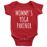 Cute Yoga Baby One-piece - Yoga Baby Bodysuit - Yogi, Yogini Baby Shirt - Mommy's Yoga Partner - Many Sizes And Colors