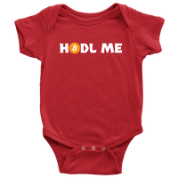 Funny Baby One-piece - Bitcoin Baby Shirt - Hodl Me - Crypto Currencies - Many Sizes And Colors - All Cotton - Bitcoin Mining