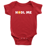 Funny Baby One-piece - Bitcoin Baby Shirt - Hodl Me - Crypto Currencies - Many Sizes And Colors - All Cotton - Bitcoin Mining