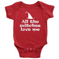 Cute Halloween Baby Shirt - Witch Baby One-piece - Spooky Baby Bodysuit - All The Witches Love Me - Halloween Baby Gift