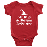 Cute Halloween Baby Shirt - Witch Baby One-piece - Spooky Baby Bodysuit - All The Witches Love Me - Halloween Baby Gift