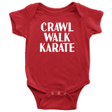 Martial Arts Baby Bodysuit - Karate Baby One-piece - Crawl Walk Karate - Baby Shower Gift - Many Sizes And Colors
