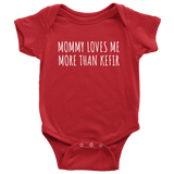 Funny Baby Bodysuit - Kefir Baby One-piece - Kefir Lover Baby Gift - Mommy Loves Me More Than Kefir - Many Sizes And Colors