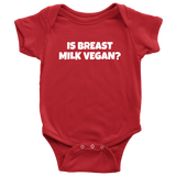 Funny Baby Vegan One-piece - Vegan Baby Clothes - Is Breast Milk Vegan - Cute vegan Bodysuit - Baby Shower Gift Idea - Many Sizes and Colors