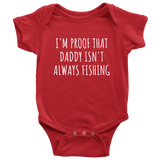 Cute Fishing Baby One-piece - Future Fisherman Baby Shirt - Daddy Isn't Always Fishing - Many Sizes And Colors Available - Baby Shower Gift