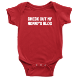 Blogging Baby Bodysuit - Blogger Baby One-piece - Blogger Baby Gift - Check Out My Mommy's Blog - Baby Shower or First Birthday