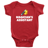 Cute Baby One-piece - Magician Baby Shirt - Magician's Assistant - Illusionist - Many Sizes And Colors - Baby Shower, First Birthday