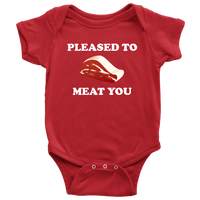 Butcher Baby Bodysuit - Cute Butcher Baby One-piece - Pleased To Meat You - Butcher Baby Gift - Baby Shower - First Birthday