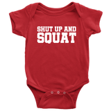 Personal Trainer Baby Bodysuit - Shut Up And Squat - Cute Fitness Baby Shirt - Fitness instructor Baby - Baby Shower Gift - All Cotton