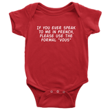 Funny French Baby One-piece - French Teacher Baby Gift - If You Ever Speak To Me In French - Cute Baby Bodysuit - Many Sizes And Colors