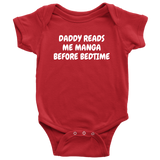 Funny Manga Baby One-piece - Manga Nerd Baby Shirt - Manga Baby Gift - Daddy Reads Me Manga - Many Sizes And Colors - All Cotton