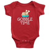 Thanksgiving Baby Bodysuit - Gobble Time - Roast Turkey Baby One-Piece - Many Sizes And Colors
