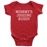 Cute Baby One-piece - Running Baby Shirt - Mommy's Jogging Buddy - Baby Shower Gift Idea - Many Sizes And Colors - All Cotton
