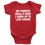Anime Baby One-piece - Anime Nerd Baby Bodysuit - Grow Up To Like Anime - Anime Baby Gift Idea - Many Sizes And Colors - Baby Shower