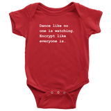 custom order - encrypt baby bodysuit