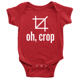 Graphic Designer Baby Shirt - Funny Baby One-piece - Oh, Crop - Baby Graphic Designer - Many Sizes And Colors Available - Baby Gift Idea