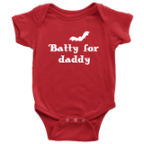 Cute Halloween Baby Shirt - Bat Baby One-piece - Bat Baby Gift - Batty For Daddy - Halloween Baby Gift - Many Sizes And Colors