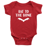 Cute Halloween Baby Shirt - Creepy Baby One-piece - Bat Baby Bodysuit - Bat To The Bone - Many Sizes And Colors - Halloween Baby Gift