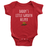 Cute Baby One-piece - Gardening Baby Shirt - Daddy's Little Garden Helper - Customization Available - Baby Shower, First Birthday Gift