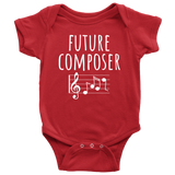 Composer Baby One-piece - Composing Baby Shirt - Musician, Songwriter - Many Sizes And Colors - Baby Shower or First Birthday