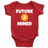 Funny Baby One-piece - Bitcoin Baby Shirt - Future Miner - Crypto Currencies - Many Sizes And Colors - All Cotton - Bitcoin Mining