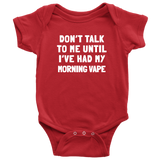 Funny Baby Bodysuit - Vaping Baby One-piece - Morning Vape - Funny Baby Shower Gift - Many Sizes And Colors Available