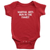 Martial Arts Baby Bodysuit - Karate Baby One-piece - Martial Arts Run In The Family - baby Shower Gift - Many Sizes And Colors