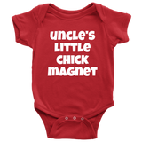 Funny Baby One-piece - Cute Baby Shirt - Baby Bodysuit - Uncle's Little Chick Magnet - Baby Shower or First Birthday - Many Sizes And Colors