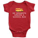 Bus Driver Baby One-piece - School Bus Baby Bodysuit - My Grandpa Drives A School Bus - Baby Shower Gift - Many Sizes And Colors