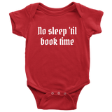 Funny Baby One-piece - Book Lover Baby Shirt - Rock Music Baby Bodysuit - Motorhead Parody - No Sleep Til Book Time - Many Sizes And Colors