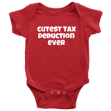 Accountant Baby One-piece - Accountant Baby Shirt - Cutest Tax Deduction Ever - Many Sizes And Colors - Baby Shower or First Birthday Gift